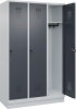 Garderobenschrank EVOLO
mit 100 mm hohem Sockel
RAL 7035/7016, 3 Abteile - More 1
