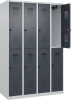 Doppelst. Schrank EVOLO
bodenstehend
RAL7035/7016, 4x2Abteile - More 1