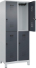 Doppelst. Schrank EVOLO
mit 100 mm hohen Füßen
RAL7035/7016, 2x2Abteile - More 1