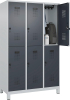 Doppelst. Schrank EVOLO
mit 100 mm hohen Füßen
RAL7035/7016, 3x2Abteile - More 1