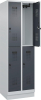 Doppelst. Schrank EVOLO
mit 100 mm hohem Sockel
RAL7035/7016, 2x2Abteile - More 1