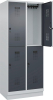 Doppelst. Schrank EVOLO
mit 100 mm hohem Sockel
RAL7035/7016, 2x2Abteile - More 1