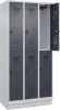 Doppelst. Schrank EVOLO
mit 100 mm hohem Sockel
RAL7035/7016, 3x2Abteile - More 1