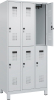 Doppelst. Schrank EVOLO
mit 100 mm hohen Füßen
RAL7035/7035, 3x2Abteile - More 1