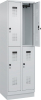 Doppelst. Schrank EVOLO
mit 100 mm hohem Sockel
RAL7035/7035, 2x2Abteile - More 1
