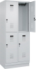 Doppelst. Schrank EVOLO
mit 100 mm hohem Sockel
RAL7035/7035, 2x2Abteile - More 1