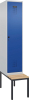 Garderobenschrank EVOLO
mit untergeb. Sitzbank
RAL 7035/5010, 1 Abteil - More 1