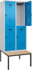 Doppelst. Schrank EVOLO
mit untergeb. Sitzbank
RAL7035/5012, 2x2Abteile - More 1