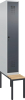 Garderobenschrank EVOLO
mit untergeb. Sitzbank
RAL 7035/7016, 1 Abteil - More 1