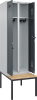 S/W-Gard.-Schrank EVOLO
mit untergeb. Sitzbank
RAL 7035/7016, 2 Abteile - More 1