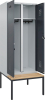 S/W-Gard.-Schrank EVOLO
mit untergeb. Sitzbank
RAL 7035/7016, 2 Abteile - More 1