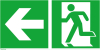 Fluchtwegschild Alu
B400xH200 mm Notausgang
links mit Pfeil links - More 1