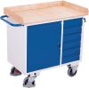 Werkstattwagen 400kg
B1125xT610xH1040mm
RAL 7035/5010 - More 1
