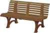 Gartenbank HELGOLAND
3-Sitzer Länge 1500 mm
braun - More 1