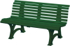 Gartenbank HELGOLAND
3-Sitzer Länge 1500 mm
grün - More 1