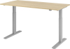 Schreibtisch höhenvers.
1600x800x700-1200 mm
Gestell silber, - More 1