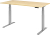Schreibtisch höhenvers.
1600x800x640-1290 mm
Gestell silber, - More 1