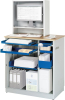Computer-Tisch
B1030xT660xH1810 mm
RAL 7035/5010 stationär - More 1