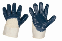 B-NITRIL-Schutzhandschuh 
BlueMoon blau teilbeschichtet
mit Sicherheits-Stulpe - EN 388