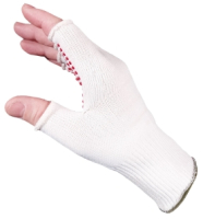 Schnittschutz-Strickhandschuh
PORTLAND* ohne Fingerkuppen
EN 388 Schnittschutz-Level B
mit roten PVC-Noppen