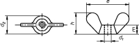 DIN 315 vz. M 16
Flügelmutter