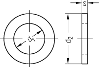 DIN 7349 vz. 10,5 mm*
Scheiben für Schrauben
mit schweren Spannhülsen