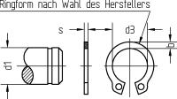 DIN 471  A   5 x 0.6
Sicherungsring f. Welle
