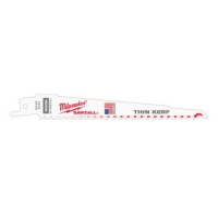 MILWAUKEE Säbelsägeblatt
Demontage THIN KERF 150 x 5 mm
5 Tpi, Packung = 5 Stück