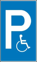 Parkplatzschild Alu
B400xH600 mm
Nur für Behinderte