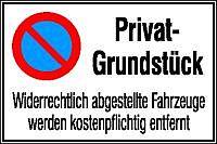 Parkverbotsschild Alu
B600xH400 mm
Privatgrundstück