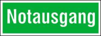 Fluchtwegschild Folie
B300xH105 mm
Notausgang