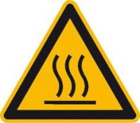 Warnschild Aluminium
SL 100 mm Warnung vor
heißer Oberfläche