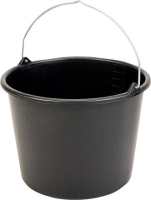 Baueimer 12L schwarz
Knopfbügel, L-Skala