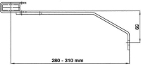 Wandhalter
verstellbar 280-330 mm
Stahl verzinkt