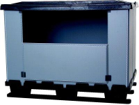 Faltbox grau
B800xT1200 mm, 3 Kufen
mit Ladeklappe