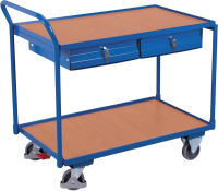 Tischwagen 250 kg
985x590 mm 2 Böd./Schubl