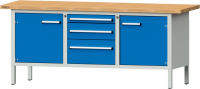 Format Kastenwerkbank
B2000xT700xH840mm
RAL 7035/5012 BMP: 40 mm