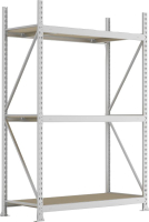 Weitspannregal MINI-RACK
B1400xT800xH2200 mm
Grundfeld 3 Spanplatten