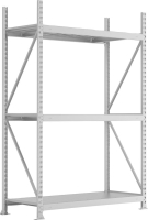 Weitspannregal MINI-RACK
B2600xT650xH2200 mm
Anbaufeld 3 Stahlpaneele