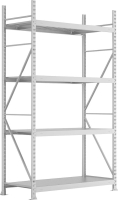 Weitspannregal MINI-RACK
B1800xT1050xH2500 mm
Anbaufeld 4 Stahlpaneele