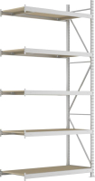 Weitspannregal MINI-RACK
B2600xT650xH3000 mm
Anbaufeld 5 Spanplatten