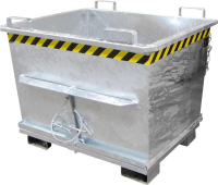 Klappbodenbehälter 700 l
B1200xT1040xT970 mm
vzk Tragkraft 1500kg