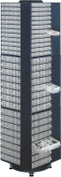 Drehturm leer, blau
H1760xD680 mm
für Magazine T150 mm