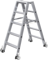 Alu-Stehleiter
2x5 Stufen, rollbar
Gesamthöhe 1,14 m