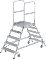 Alu-Podestleiter
2x5 Alu-Stufen
Podesthöhe 1,20 m