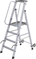 Alu-Stehleiter
4 Stufen, rollbar
Gesamthöhe 1,65 m