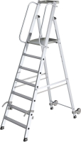 Alu-Stehleiter
7 Stufen, rollbar
Gesamthöhe 2,35 m