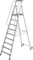 Alu-Stehleiter
9 Stufen, rollbar
Gesamthöhe 2,82 m