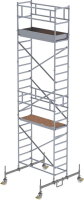 Rollgerüst m. Fahrbalken
Plattform B1800xT750 mm
Plattformhöhe 5,45 m