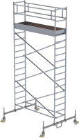 Rollgerüst m. Fahrbalken
Plattform B2450xT750 mm
Plattformhöhe 4,45 m
